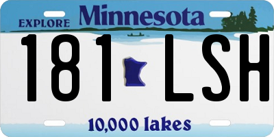MN license plate 181LSH