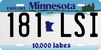 MN license plate 181LSI