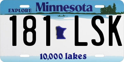MN license plate 181LSK