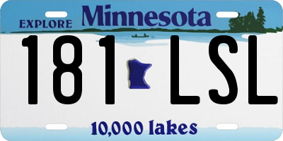 MN license plate 181LSL