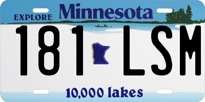 MN license plate 181LSM