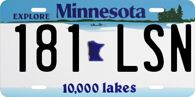 MN license plate 181LSN