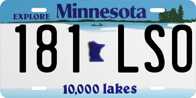 MN license plate 181LSO