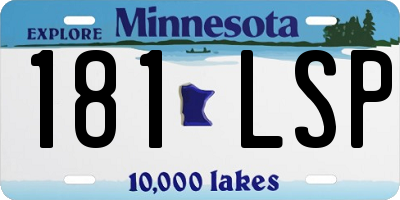 MN license plate 181LSP