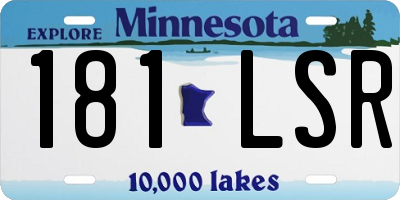 MN license plate 181LSR
