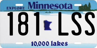 MN license plate 181LSS
