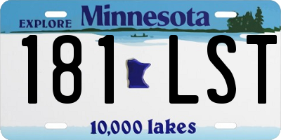MN license plate 181LST