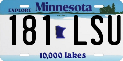 MN license plate 181LSU