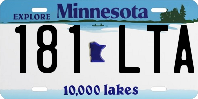 MN license plate 181LTA
