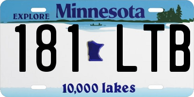 MN license plate 181LTB