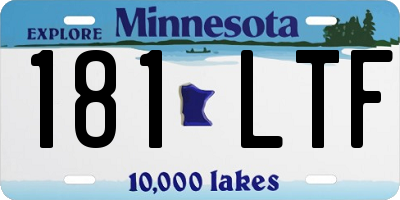 MN license plate 181LTF