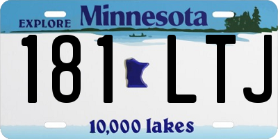 MN license plate 181LTJ