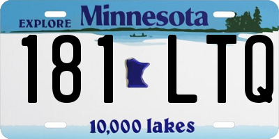 MN license plate 181LTQ