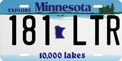 MN license plate 181LTR