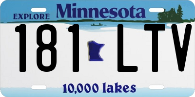 MN license plate 181LTV