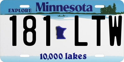 MN license plate 181LTW