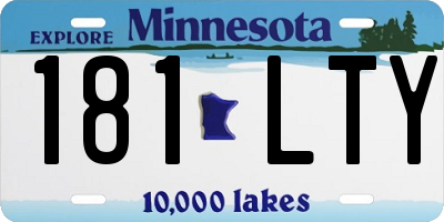 MN license plate 181LTY