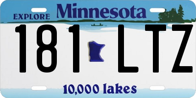 MN license plate 181LTZ