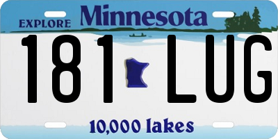 MN license plate 181LUG