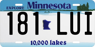 MN license plate 181LUI