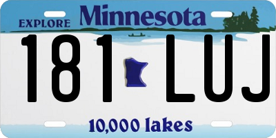 MN license plate 181LUJ