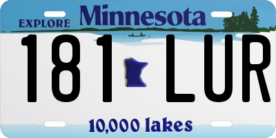 MN license plate 181LUR