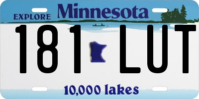 MN license plate 181LUT
