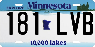 MN license plate 181LVB