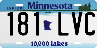 MN license plate 181LVC