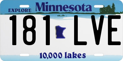 MN license plate 181LVE