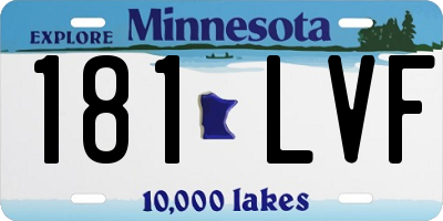 MN license plate 181LVF