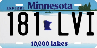 MN license plate 181LVI