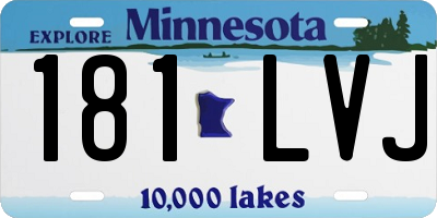 MN license plate 181LVJ