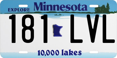 MN license plate 181LVL