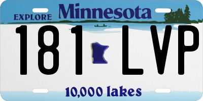 MN license plate 181LVP