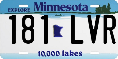 MN license plate 181LVR