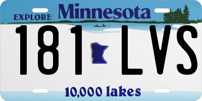 MN license plate 181LVS