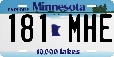 MN license plate 181MHE