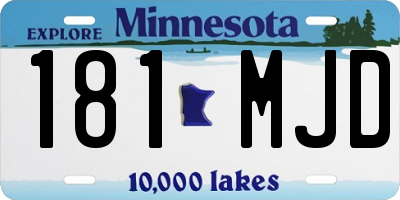 MN license plate 181MJD