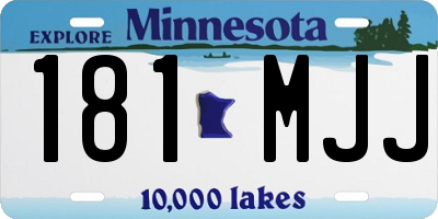 MN license plate 181MJJ