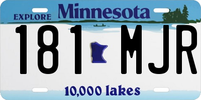 MN license plate 181MJR