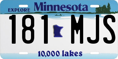 MN license plate 181MJS