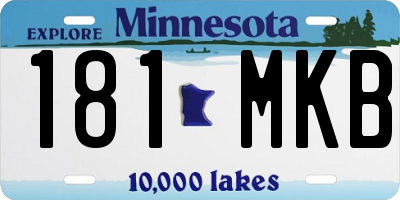 MN license plate 181MKB