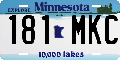 MN license plate 181MKC