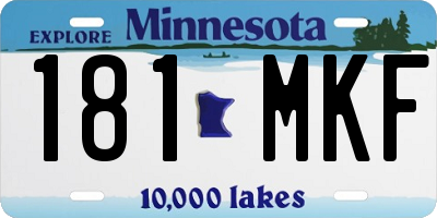 MN license plate 181MKF