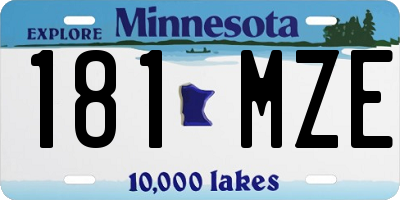 MN license plate 181MZE