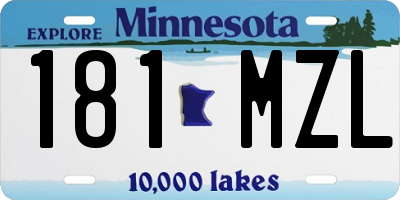 MN license plate 181MZL