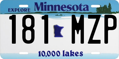 MN license plate 181MZP