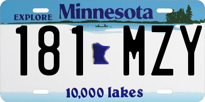 MN license plate 181MZY