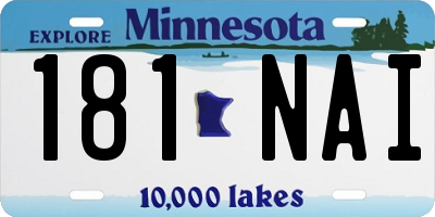 MN license plate 181NAI